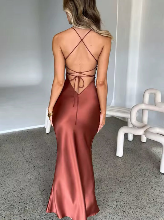 Robe sirène en satin